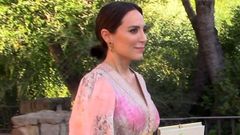 Tamara Falc�, en la boda de su primo el pasado fin de semana