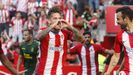 �lvaro Jim�nez celebra un gol