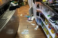 Los destrozos que gener� el delincuente en el bar Birras