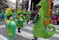 El desfile de Vilagarc�a es uno de los m�s vistosos de los que se celebran en la comarca. 
