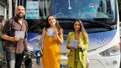 Ribas, Pena y Garc�a, en la salida de su expedici�n desde Santiago.