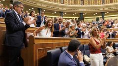 La bancada del PSOE en el Congreso de los Diputados durante la constituci�n de las Cortes.
