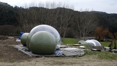 Un �glamping� de Xove financiado con axudas Leader, nunha imaxe de arquivo da s�a construci�n.