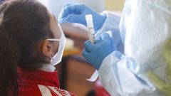 Imagen de archivo de la realizacin de una prueba PCR