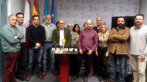Representantes de todos los sindicatos de trabajadores municipales de Gij�n