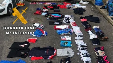 Prendas incautadas en las fiestas de San Roque de Tineo