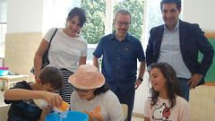 Uno de los campamentos visitados por Mar�a Jes�s Lorenzana en Ribadavia