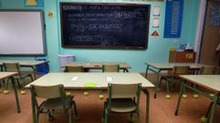 Foto de archivo de un aula escolar.