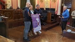 Fernando Casanova, a la derecha, en una rueda de prensa celebrada este martes en el Concello de Ourense.
