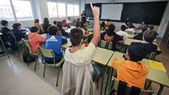 Imagen de archivo de una clase de ESO, en Pontevedra