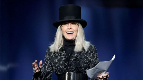 La recientemente fallecida Diane Keaton en una gala.