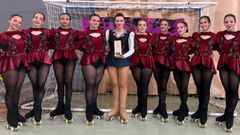 Equipo del Club Aehde que viaja a Figueres para la Copa de Europa Show de Patinaje Art�stico.