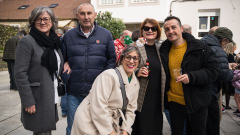Fiesta en el barrio pobrense de A Covecha en Nochebuena.