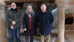Amigos Monasterio de Santa Catalina y alcalde de Ares, en la cocina del monasterio con tradici�n de ma�z negro