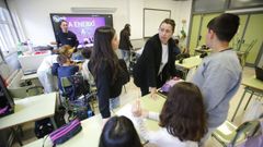 Imagen de la sesi�n sobre energ�as renovables impartida en el CEIP Men�ndez Pelayo.