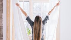 sol, luz, cortinas, ventanas