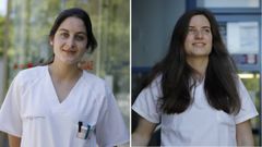 Vanesa Rojo (izquierda) y Cristina Gonz�lez (derecha) se han incorporado a los centros de salud de Os Rosales y Acea de Ama