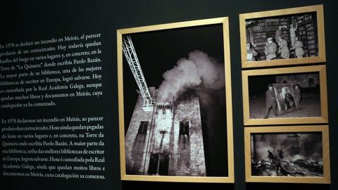 El incendio del pazo de Meirs en febrero de 1978 tambin est presente con las imgenes tomadas por el fotgrafo de La Voz de Galicia Xos Castro.