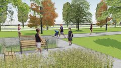 Infograf�a del nuevo espacio verde en el que se convertir� la avenida del Molin�n de Gij�n