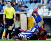 Culio volvi� a ser objeto de varias faltas y recibi� otra amarilla que le deja a una sola de la suspensi�n.