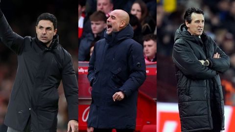 Mikel Arteta, Pep Guardiola y Unai Emery.