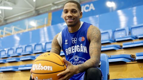 DeWayne Russell, en el Pazo dos Deportes de Lugo durante la temporada 2025-2026 como jugador del Breog&aacute;n. 