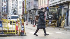 Obras que se ejecutaron hace dos a�os en una zona pr�xima al puente sobre el r�o de O Con