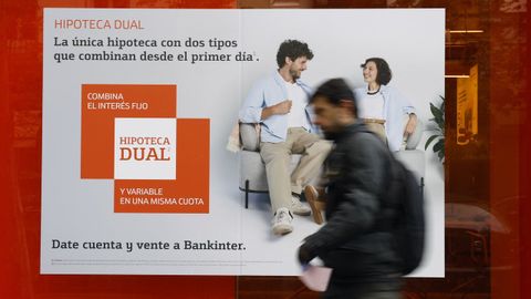 Imagen de archivo del cartel promocional de una oferta hipotecaria. 