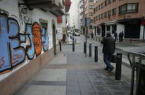 La calle Juan Canalejo, durante a�os un espacio de ocio nocturno, en una imagen de archivo. 