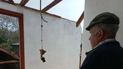 Desplome de parte de una vivienda de Rois