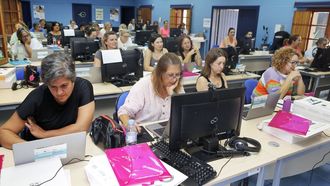 Imagen de archivo del aula CeMIT de Catoira, donde se imparten cursos de competencias digitales