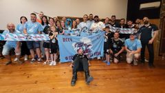 <span lang= gl >Membros da pea celtista viguesa A Tapa Celeste, inaugurada no ano 2021.</span>