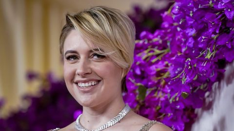 Greta Gerwig, directora de Barbie, a su llegada a la gala