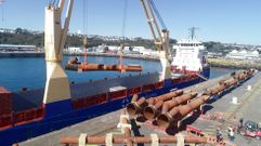 El barco BBC Belem fue el encargado del transporte de las piezas