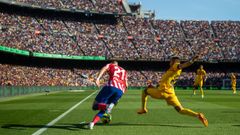 El Atl�tico de Madrid se enfrent� al Barcelona en el Camp Nou.El Atl�tico de Madrid se enfrent� al Barcelona en el Camp Nou
