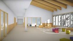 Recreaci�n del futuro colegio de O Milladoiro, en Ames