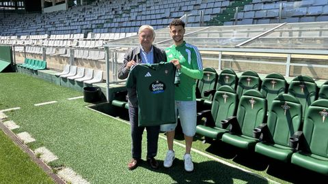 Manuel Ansede, el presidente del Racing y Vicente Esquerdo