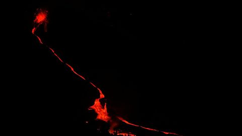 Colada de lava del volcn Cumbre Vieja, en La Palma