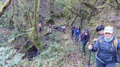 Recorrido guiado por una ruta de senderismo en la parroquia de Vilamar�n, en Monforte.