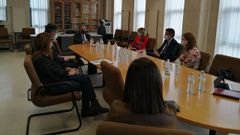 Reuni�n en Santiago del presidente del Tribunal Superior de Xustiza de Galicia (TSXG), Jos� Mar�a G�mez y D�az-Castroverde con el presidente de la secci�n sexta de la Audiencia Provincial, �ngel Pant�n, el juez decano, Andr�s Lago Louro, y otros jueces para conocer sus demandas