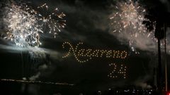 A Pobra vibr con el espectculo de drones y fuegos artificiales