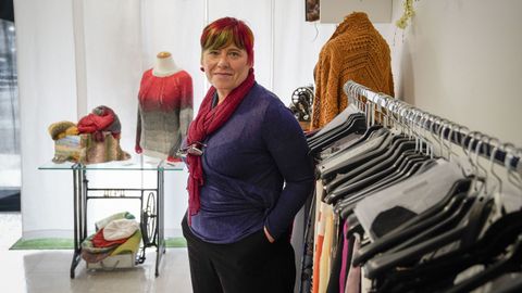  Teresa Quintana, en su atellier de Allariz