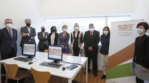 Representantes de la USCa y de instituciones de Portugal, en el acto inaugural del programa Nutrir