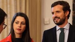 Ins Arrimadas y Pablo Casado, en una imagen de archivo