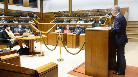 I�igo Urkullu, durante su discurso de investidura