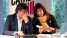 Laura Borrs en una reunin en Warterloo con Puigdemont