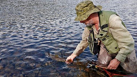 José Ramón Rodríguez, pescando