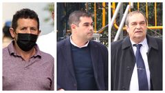 De izquierda a derecha, el patr�n del Villa de Pitanxo, Juan Enrique Pad�n, y los armadores Jos� Antonio Nores Ortega y Jos� Antonio Nores Rodr�guez