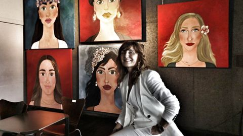 Ana Navas, con parte de su obra, en El Cercano