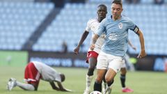 Iago Aspas, en el Celta-Olympique de Lyon del Memorial Quinocho del verano del 2023.
